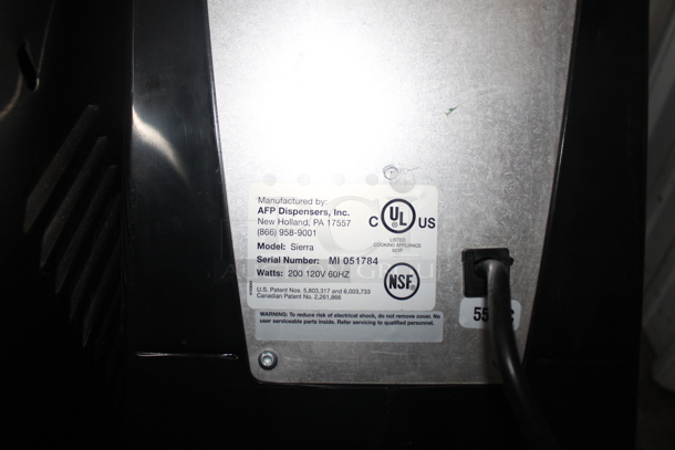 AFP Sierra Black Poly Countertop Cheese Dispenser. 120 Volts, 1 Phase. Tested and Working! - Image 7 of 8