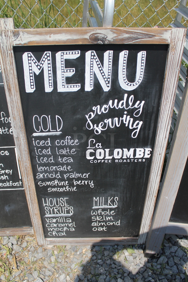 3 Chalk Boards, 1 A-Frame And 2 Boards. 3 Times Your Bid!  - Image 3 of 4