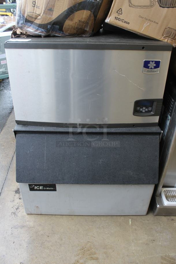 2017 Manitowoc IY0304A-161 Stainless Steel Commercial Ice Head on Ice-O-Matic B25PP Bin. 115 Volts, 1 Phase. 