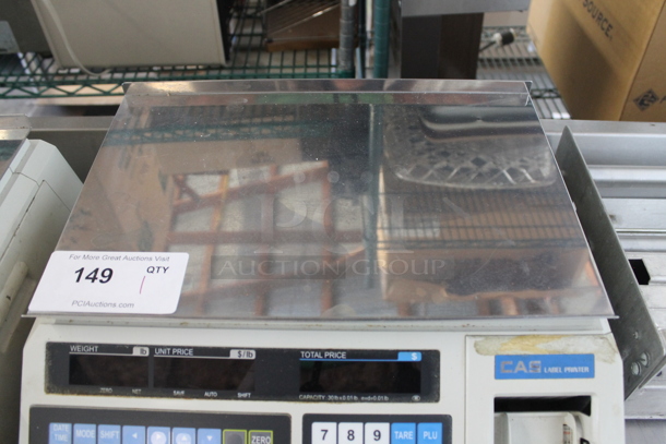 CAS LP-1000 Metal Commercial Countertop 30 Pound Capacity Food Portioning Scale. 120 Volts, 1 Phase. Tested and Working! - Image 5 of 9