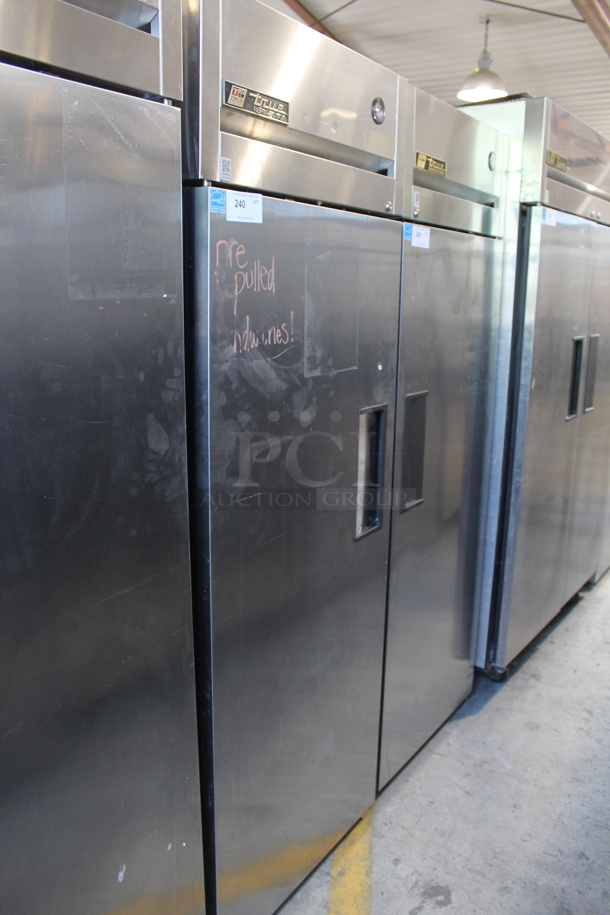 2015 True TG1R-1S ENERGY STAR Stainless Steel Commercial Single Door Reach In Cooler w/ Poly Coated Racks. 115 Volts, 1 Phase. Tested and Working! - Image 1 of 4