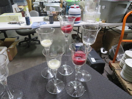 Lot Of 5 Etched Glass Candle Holders. 2XBID. 10 Total Candle Holders. 2XBID
