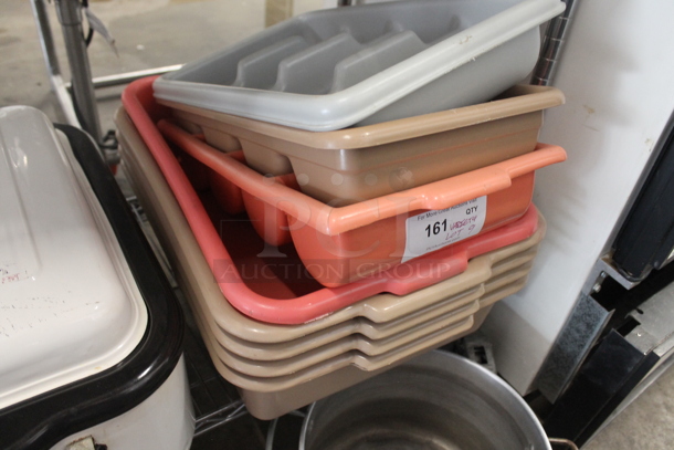 ALL ONE MONEY! Lot of Various Poly Bins Including Silverware Bin and Metal Stock Pot - Image 4 of 5