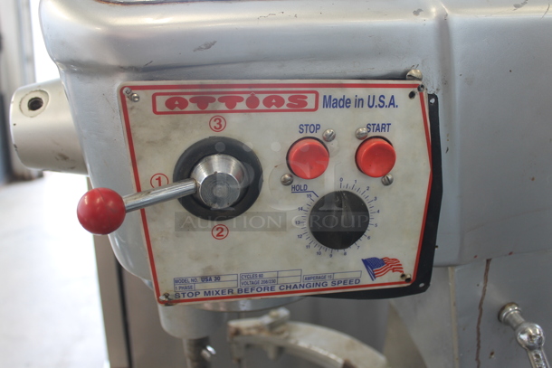 Hobart D 300T Metal Commercial Floor Style 30 Quart Planetary Dough Mixer w/ Attias Control Panel. 115 Volts, 1 Phase. Cannot Test Due To Cut Power Cord - Image 2 of 5