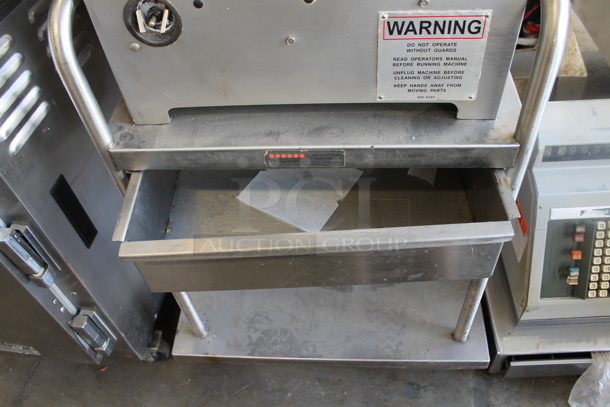 Hollymatic Super Model 54 Stainless Steel Commercial Countertop Patty Former on Stainless Steel Equipment Stand. Tested and Does Not Power On - Image 5 of 7