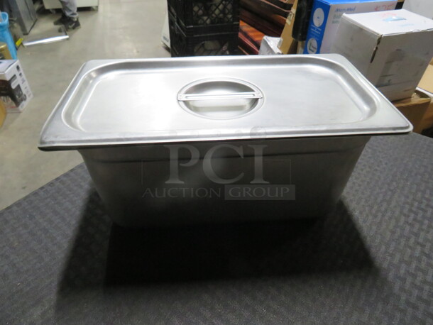 1/3 Size 6 Inch Deep Hotel Pan With Lid. 3XBID - Image 1 of 1