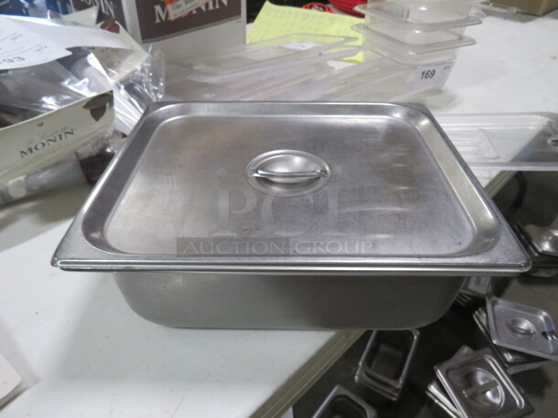 One Half Size 4 Inch Deep Hotel Pan With Lid