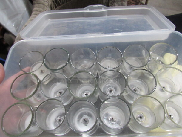One Mega Lot Of Clear Candle Holders. - Image 2 of 3