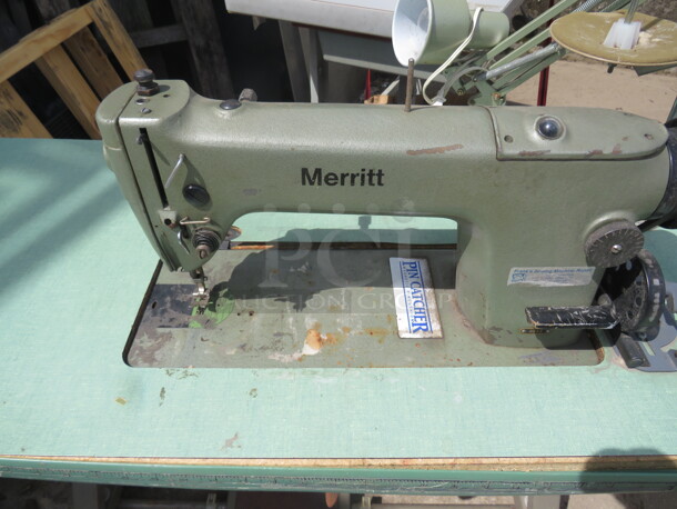One Merritt Sewing Machine On A Table. #39A3. 48X20X40 - Image 2 of 3