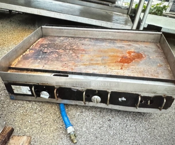One Star Natural Gas Griddle. Model# 636M. 36X36X14 - Image 1 of 1