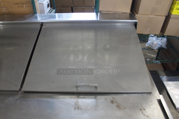 Everest EPBR3 Stainless Steel Commercial Sandwich Salad Prep Table Bain Marie Mega Top on Commercial Casters. 115 Volts, 1 Phase. Tested and Powers On But Does Not Get Cold - Image 6 of 12