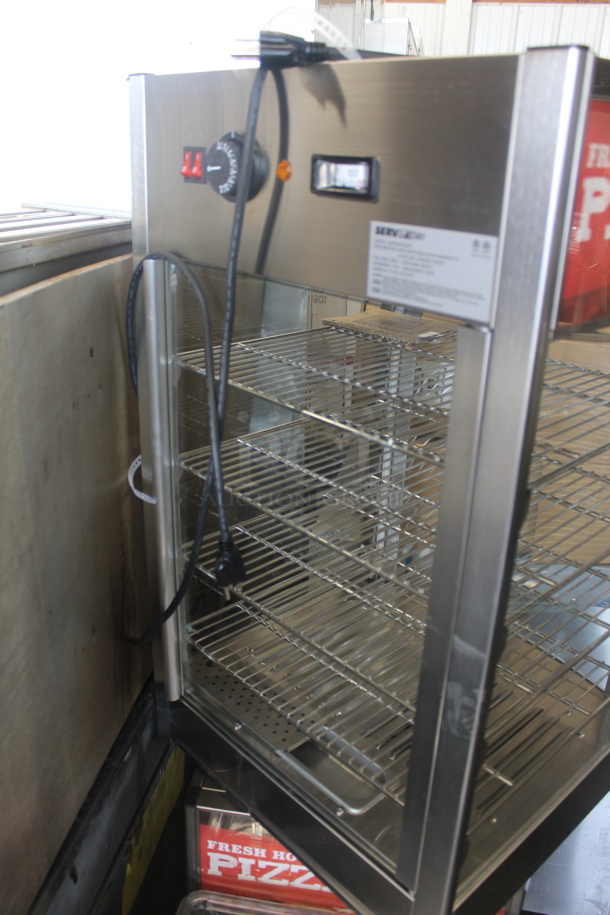LIKE NEW! ServIt 423PDW12D1S Stainless Steel Commercial Countertop Full-Service Countertop Display Warmer with 4 Shelves. Unit Has Only Been Used a Few Times! Tested and Working! - Image 8 of 9