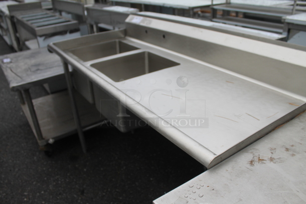 BRAND NEW SCRATCH AND DENT! Stainless Steel Commercial 2 Bay Sink. Bays 14x16x12 - Image 3 of 4