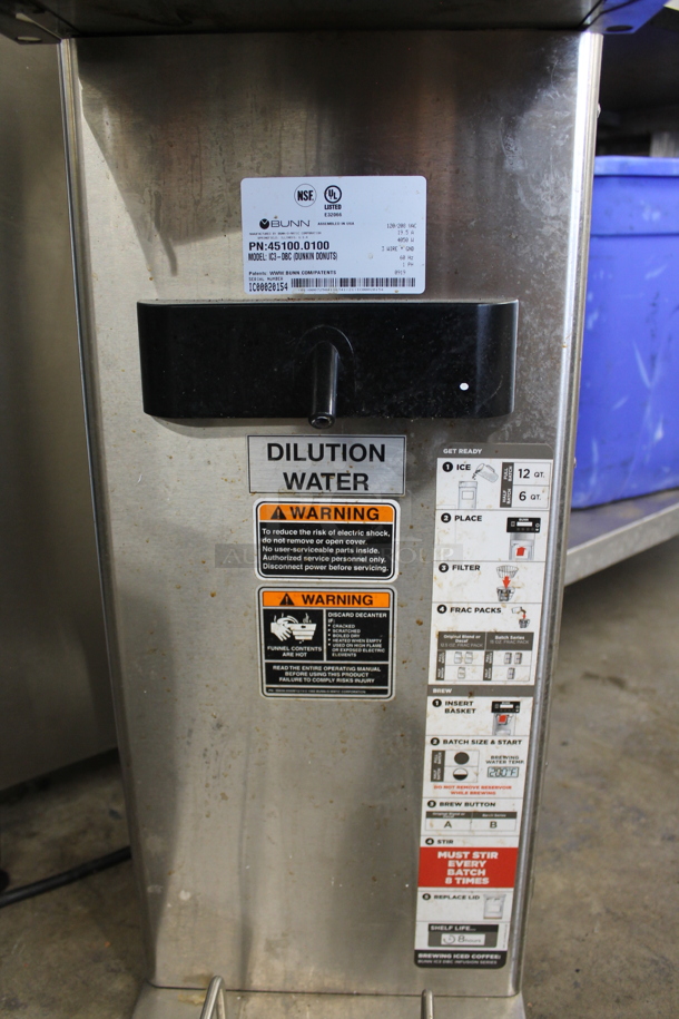 2019 Bunn IC3-DBC Stainless Steel Commercial Countertop Iced Tea Machine w/ Metal Brew Basket. 120/208 Volts, 1 Phase.  - Image 5 of 5