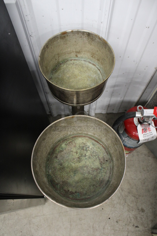 2 Metal Champagne Bucket Stands. 10x10x27. 2 Times Your Bid! - Image 3 of 4