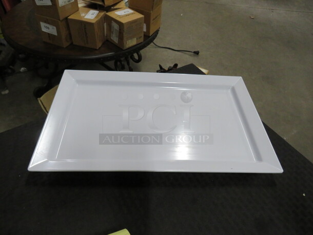 One NEW 18X11 GET White Melamine Platter. #ML-116-W. $47.72 - Image 1 of 2