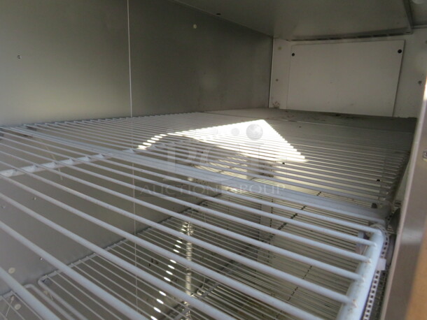 One Stainless Steel 3 Door Traulsen Refrigerator With 9 Shelves On Casters. 120 Volt. Model# G30011. 77X36X83.5 - Image 4 of 4