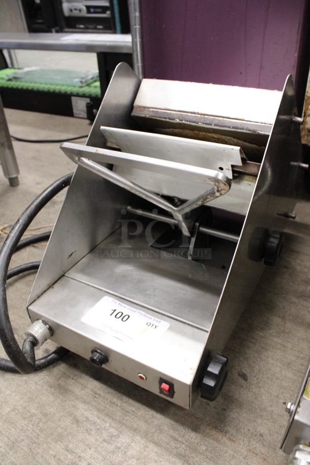 BE&SCO Stainless Steel Commercial Countertop Wedge Tortilla Press Machine. 115 Volts, 1 Phase. 11x19x14. Tested and Working!