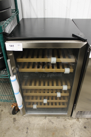 BRAND NEW SCRATCH AND DENT! Danby DWC113BLSDB 38 Bottle Freestanding Dual Zone Wine Cooler Merchandiser. 115 Volts, 1 Phase. Tested and Working!