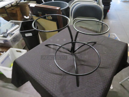 One NEW Vollrath Staggered Black Metal Display Stand. #46540
