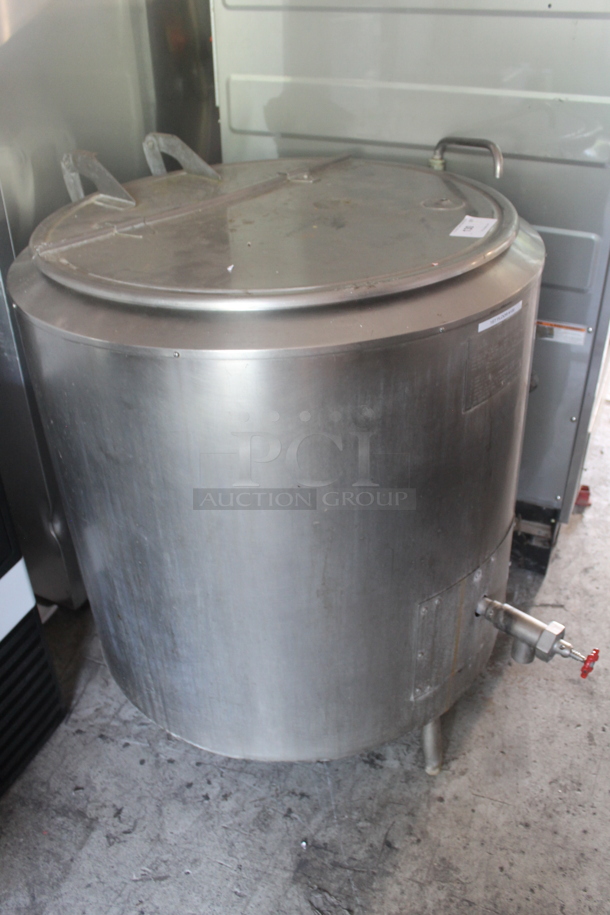 Hamilton Stainless Steel Commercial Natural Gas Powered Floor Style 60 Gallon Steam Kettle.  - Image 2 of 8