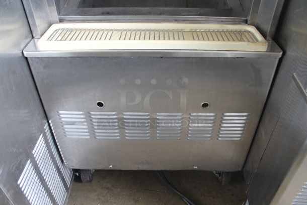 Taylor 342D-27 Stainless Steel Commercial Floor Style Air Cooled 2 Flavor Frozen Beverage Machine w/ Drink Mixer Attachment on Commercial Casters. 208-230 Volts, 1 Phase. - Image 2 of 8