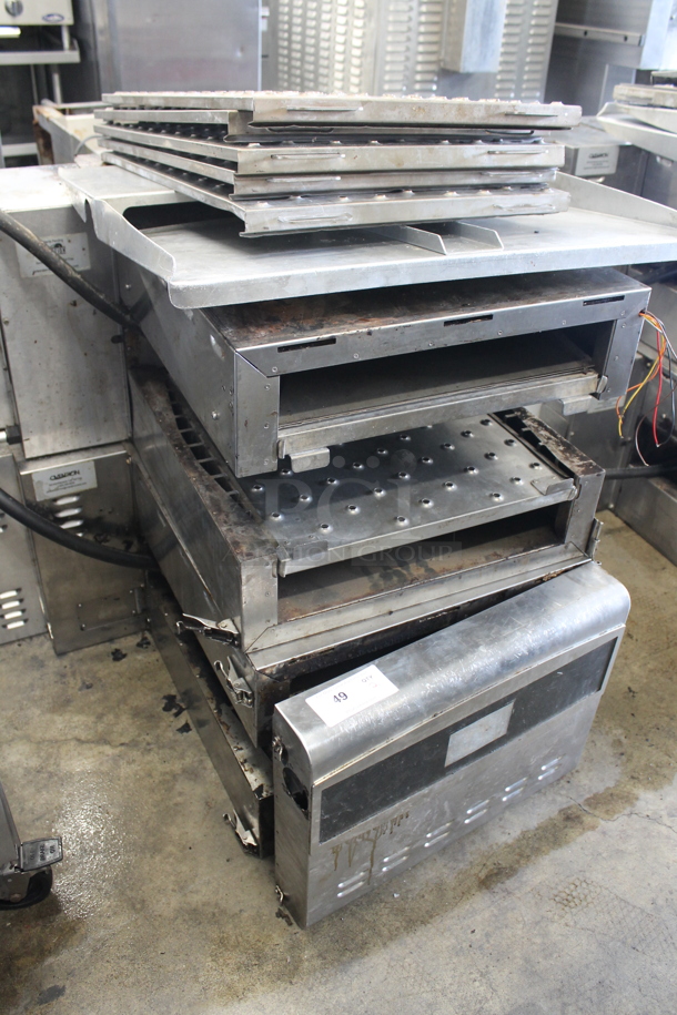 2 Ovention S20003PH Stainless Steel Commercial Electric Powered Matchbox Conveyor Pizza Oven. Missing Pieces - See Pictures. 208/240 Volts, 3 Phase. 2 Times Your Bid! - Image 1 of 8