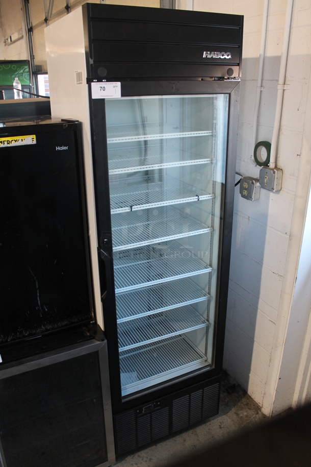 Habco SE18 Metal Commercial Single Door Reach In Cooler Merchandiser w/ Poly Coated Racks. 115 Volts, 1 Phase. Cannot Test Due To Missing Power Cord - Image 1 of 4