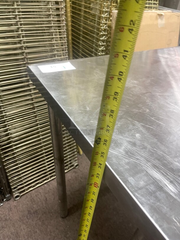 Commercial 48 Inch Stainless Steel Work Table NSF  - Image 7 of 7