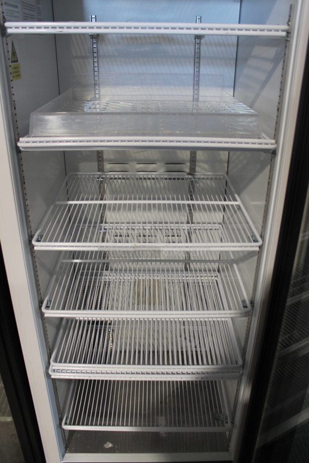 Habco SE18 Metal Commercial Single Door Reach In Cooler Merchandiser w/ Poly Coated Racks. 115 Volts, 1 Phase. Tested and Working! - Image 2 of 4