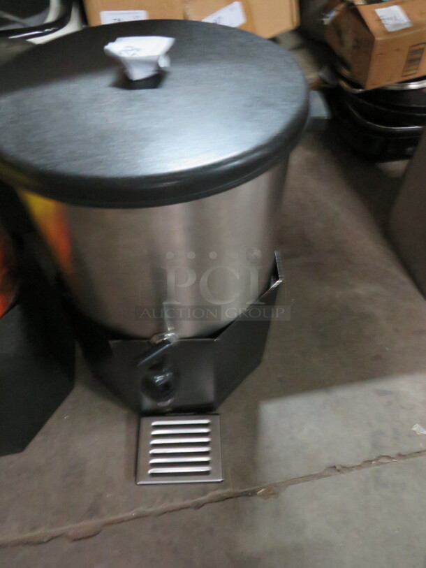 One Stainless Steel Commercial Tea Satellite With Lid, Spigot And Stand.  - Image 2 of 2