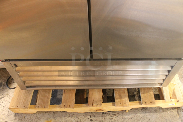 2016 True T-35 Stainless Steel Commercial 2 Door Reach In Cooler w/ Poly Coated Racks. 115 Volts, 1 Phase. Tested and Working! - Image 5 of 6