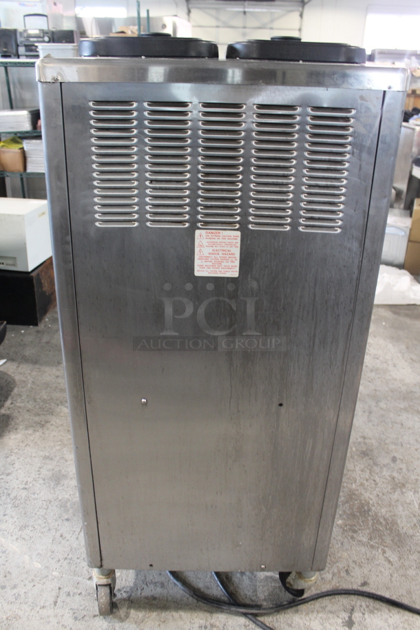 Taylor 342D-27 Stainless Steel Commercial Floor Style Air Cooled 2 Flavor Frozen Beverage Machine w/ Drink Mixer Attachment on Commercial Casters. 208-230 Volts, 1 Phase. - Image 4 of 12