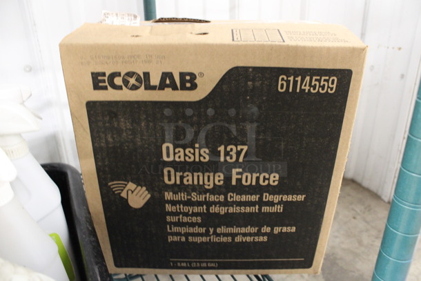 Ecolab Oasis 137 Oranage Force Multi Surface Cleaner Degreaser. 