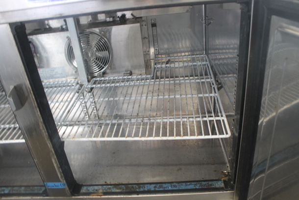 Everest ETBR2 Stainless Steel Commercial 2 Door Undercounter Cooler on Commercial Casters. 115 Volts, 1 Phase. Tested and Working! - Image 4 of 6