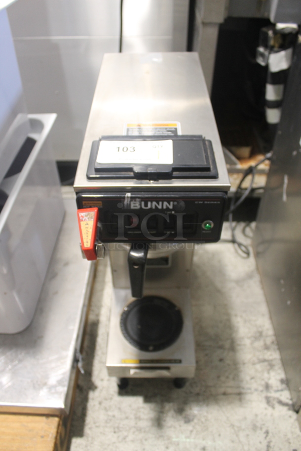 Bunn CWTF15 Commercial Stainless Steel Electric Countertop Single Coffee Brewer. 120V, 1 Phase.  - Image 1 of 5