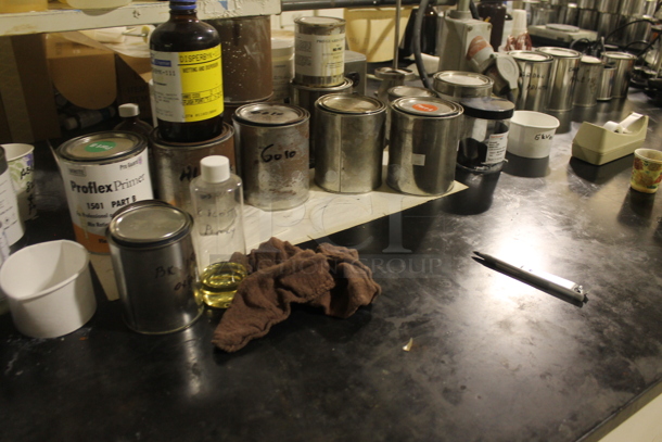 White Counter w/ Black Countertop, Doors, Drawers and Contents. BUYER MUST REMOVE. - Image 2 of 9