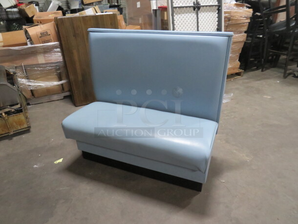 One Single Sided Light Blue Cushioned Seat. 46X24X43