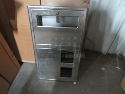 One NEW Bobrick Stainless Steel Dual Toilet Paper/Seat Cover Dispenser. 