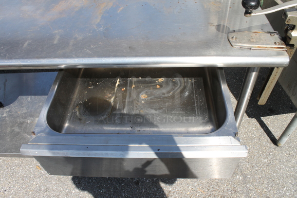 Stainless Steel Commercial Table w/ Sink Bay, Drawer, Over Shelf and Under Shelf. - Image 5 of 5