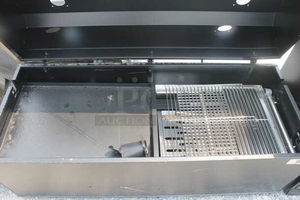 BRAND NEW SCRATCH AND DENT! Backyard Pro 554SMOKR60AS 60" Charcoal / Wood Smoker Grill with Adjustable Grates and Dome - Assembled - Image 4 of 6