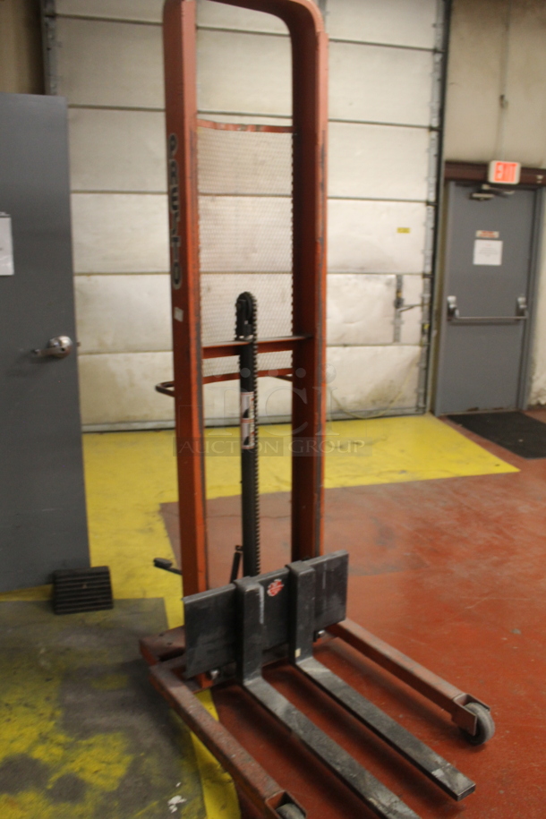 Presto M478 Orange Metal Commercial Lift Stacker on Commercial Casters. BUYER MUST REMOVE. - Image 3 of 7