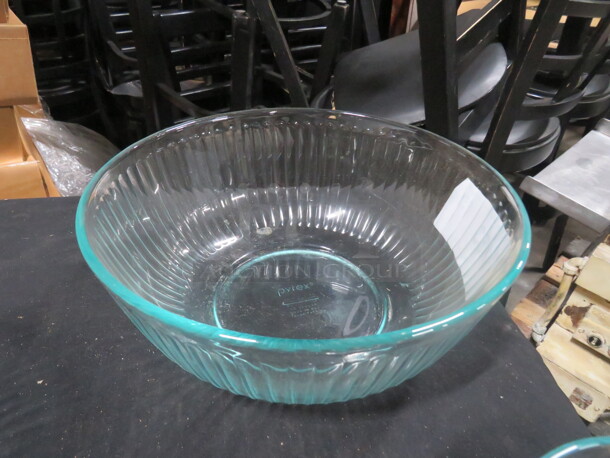 One 11 Inch Pyrex Mixing Bowl.