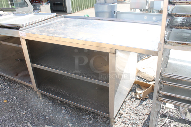 Stainless Steel Commercial Table w/ 2 Under Shelves.  - Image 3 of 3