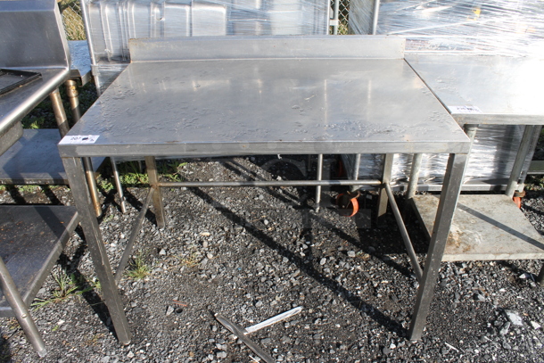 Stainless Steel Commercial Table w/ Back Splash. - Image 1 of 3