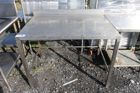 Stainless Steel Commercial Table w/ Back Splash.