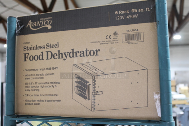 BRAND NEW! Avantco 177LT06A Stainless Steel Commercial Food Dehydrator. 120 Volts, 1 Phase. Tested and Only Works On The Highest Heat Setting. - Image 3 of 3