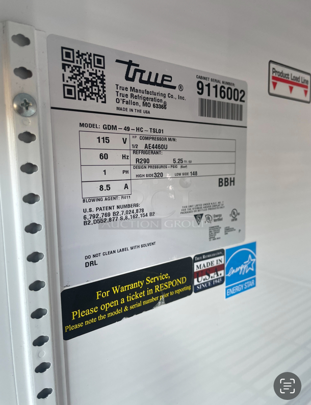 True 2 Glass Door Refrigerator/ Tested and Works Great - Image 5 of 5
