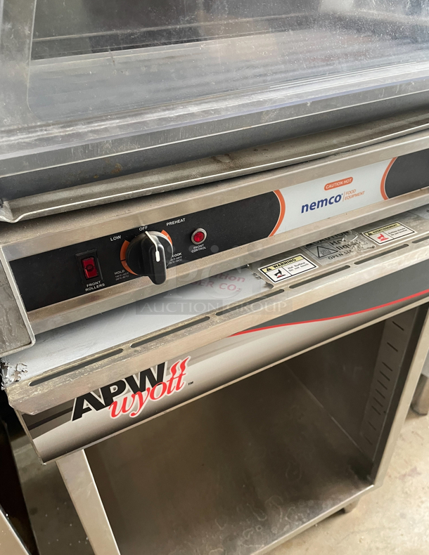 Nemco Hot Dog Roller w Bun Cabinet APW Wyott, both 120V - Image 2 of 4