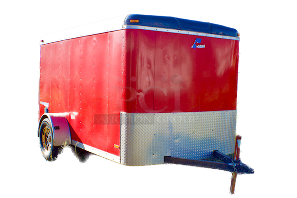PERFECT, LIKE NEW CONDITION!! 2004 Pace American CS610SA Cargo Sport Enclosed Trailer, 6ft x 10ft, Single Axle, 4 PIN Connecter, Interior Lights, Assisted Open and Close Ramp Door GVWR 2990. VIN 40LFB10194P107221 - Image 1 of 8